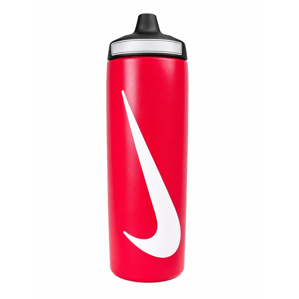 Nike Sport Water Bottle 24 oz Red Swoosh‎ Squeeze Top BPA Free 'NEW NEVER USED'